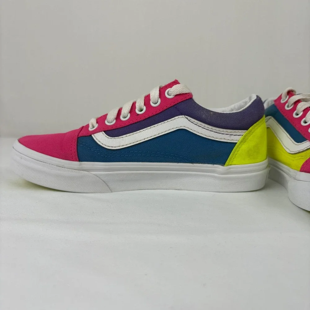 Vans Old Skool Colorblock Canvas‎ Low Top Lace Up Sneakers Kids Size 3